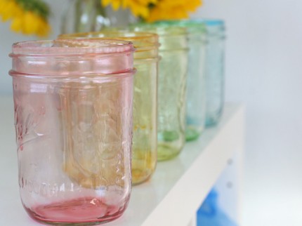 Rainbow Mason Jars