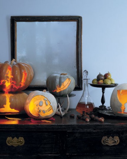 Etched Victorian Pumpkins