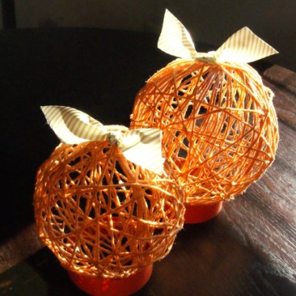 Yarn Ball Pumpkins