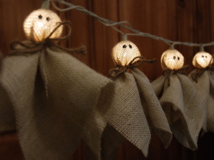 Burlap Ghost Lights