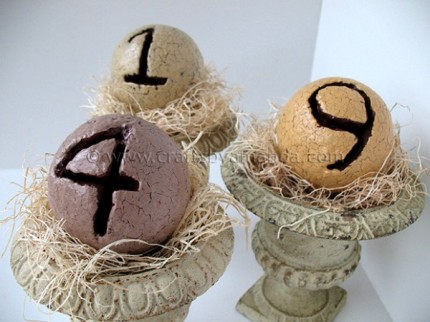 Numbered Decorative Orbs