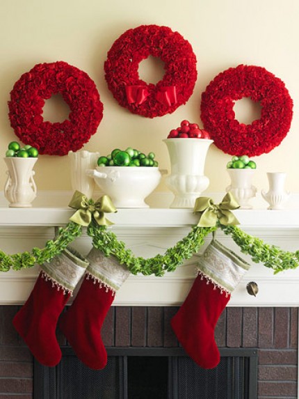 Christmas Carnation Wreaths