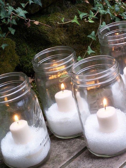 Epsom Salt Mason Jar Candles