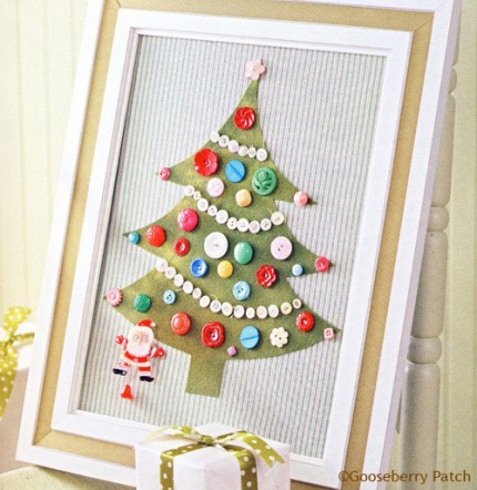 Framed Button Tree