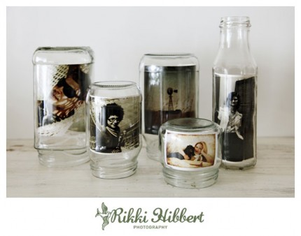 Glass Jar Photo Display