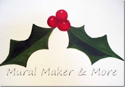 How to Paint Holly and Berries