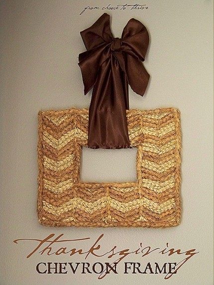 Thanksgiving Chevron Wheat Frame