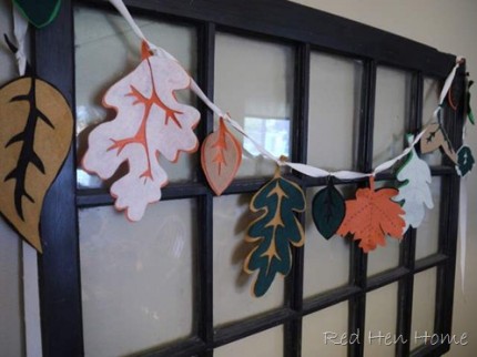 Felt Leaves Garland