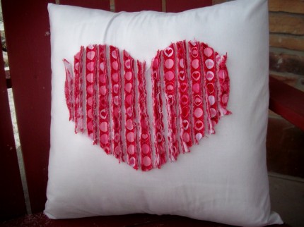 Faux Chenille Valentine Pillow