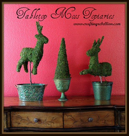 Holiday Moss Topiaries