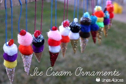 Ice Cream Cone Ornaments