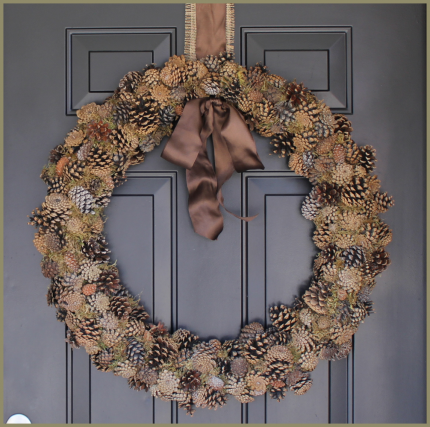 Moss and Pine Cone Wreath | Burlap & Denim