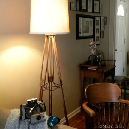 Vintage Camera Tripod Lamp