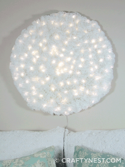 Coffee Filter Snowball Wall Light