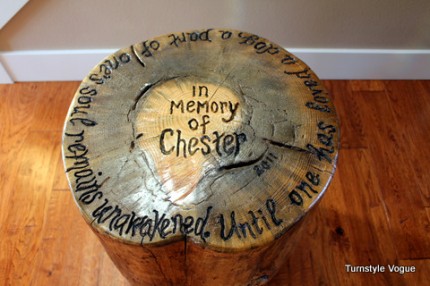 Keepsake Tree Stump Table