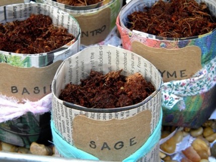 Newspaper Seedling Pots