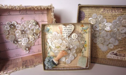 Button Heart Diorama