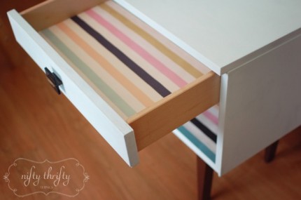 Homemade Chalk Paint Nightstand Makeover