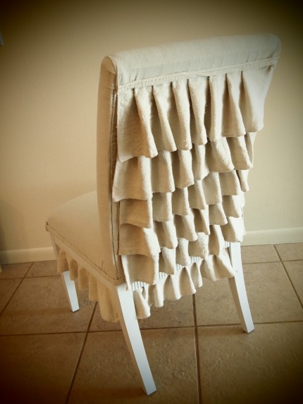 Ruffle Back Chair Redo