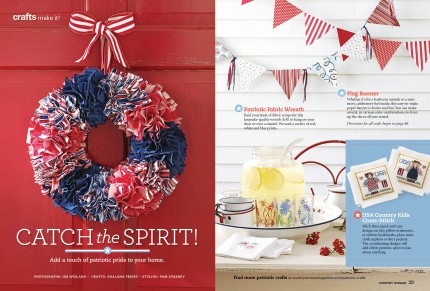 Craft spread in Country Woman Magazine