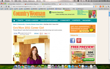 Ree Drummond, The Pioneer Woman, Country Woman Magazine