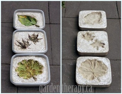 Leaf Imprint Stepping Stones