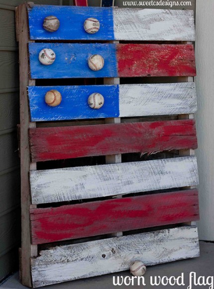 Pallet Baseball Flag