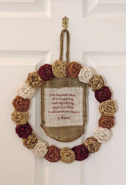 Rosette Quote Wreath