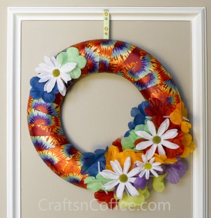 Tie Dye Wreath