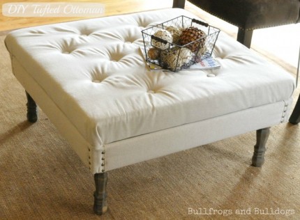 DIY Tufted Ottoman