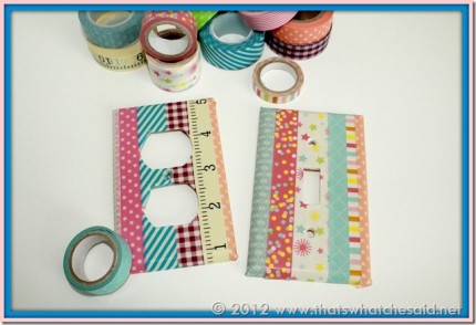 Washi Tape Light Switch Covers