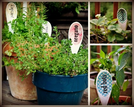 Wooden Spoon Garden Markers