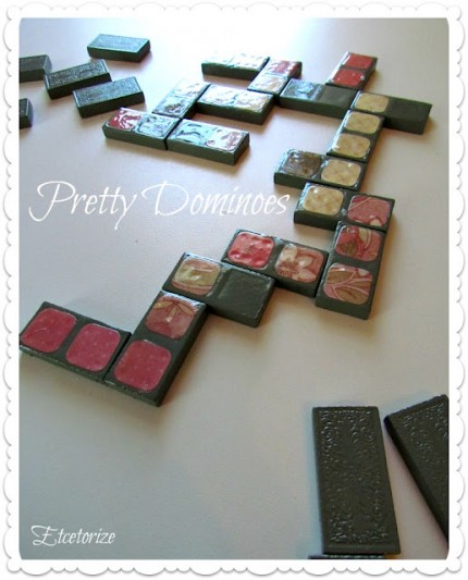 Decoupaged Dominoes