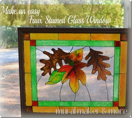 Faux Stained Glass Window