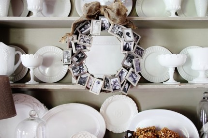 Memory Wreath from Picture Frames