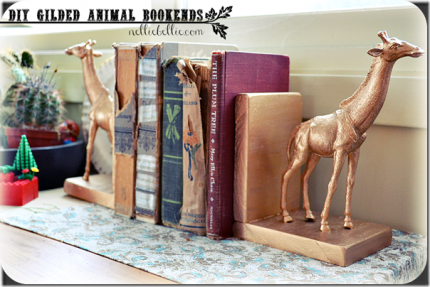 Gilded Animal Bookends