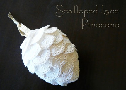 Scalloped Lace Pinecone