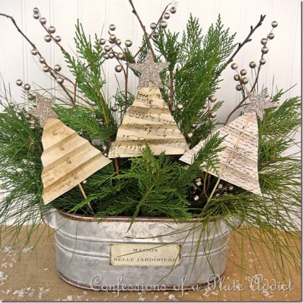 Vintage Paper Tree Centerpiece