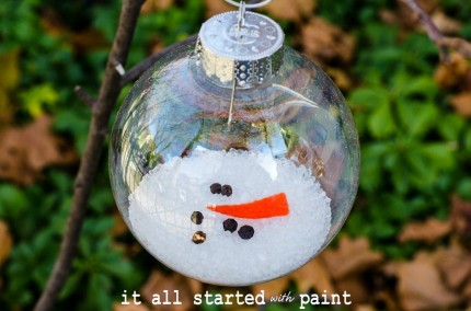 Melted Snowman Ornament