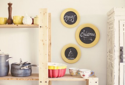 Chalkboard Christmas Plates