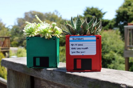 Floppy Disk Planters