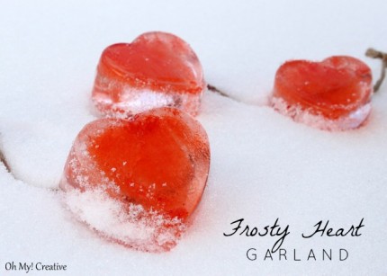 Frosty Valentine Heart Garland