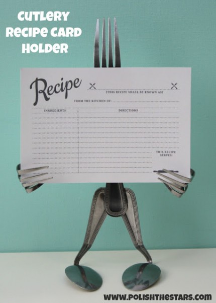 Cutlery Recipe Card Holder