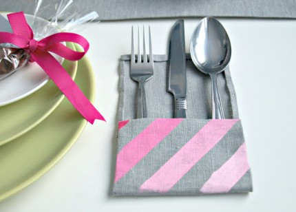 Ombre Silverware Pocket