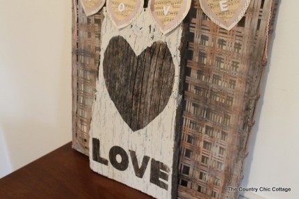 Rustic Barn Wood Love Sign