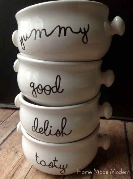 Sharpie Soup Bowls