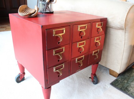 Card Catalog Side Table