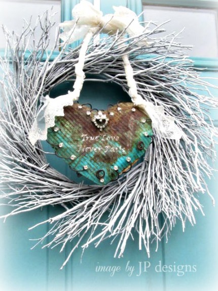 Rusty Heart Valentine Wreath