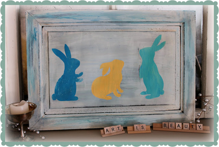 15 Bunny Silhouette Crafts for Easter @craftgossip