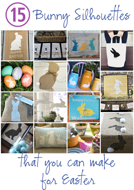 15 Bunny Silhouette Crafts for Easter @craftgossip